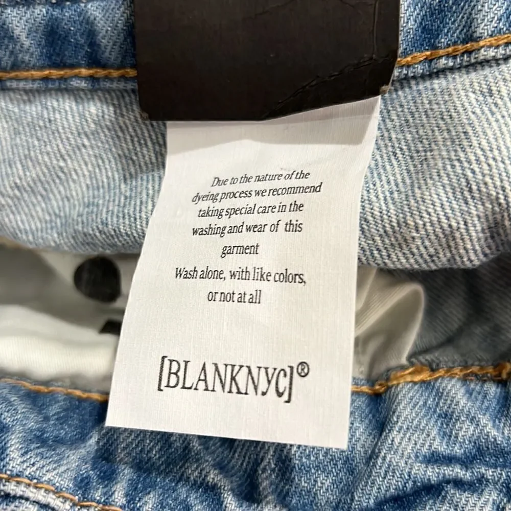 Blank NYC the Cooper long Slim Straight leg button fly jeans size 25 NWT